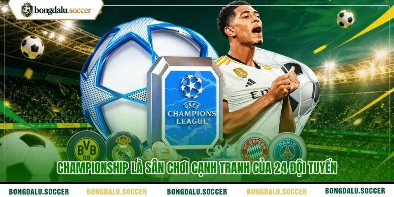 Championship là sân chơi cạnh tranh của 24 đội tuyển